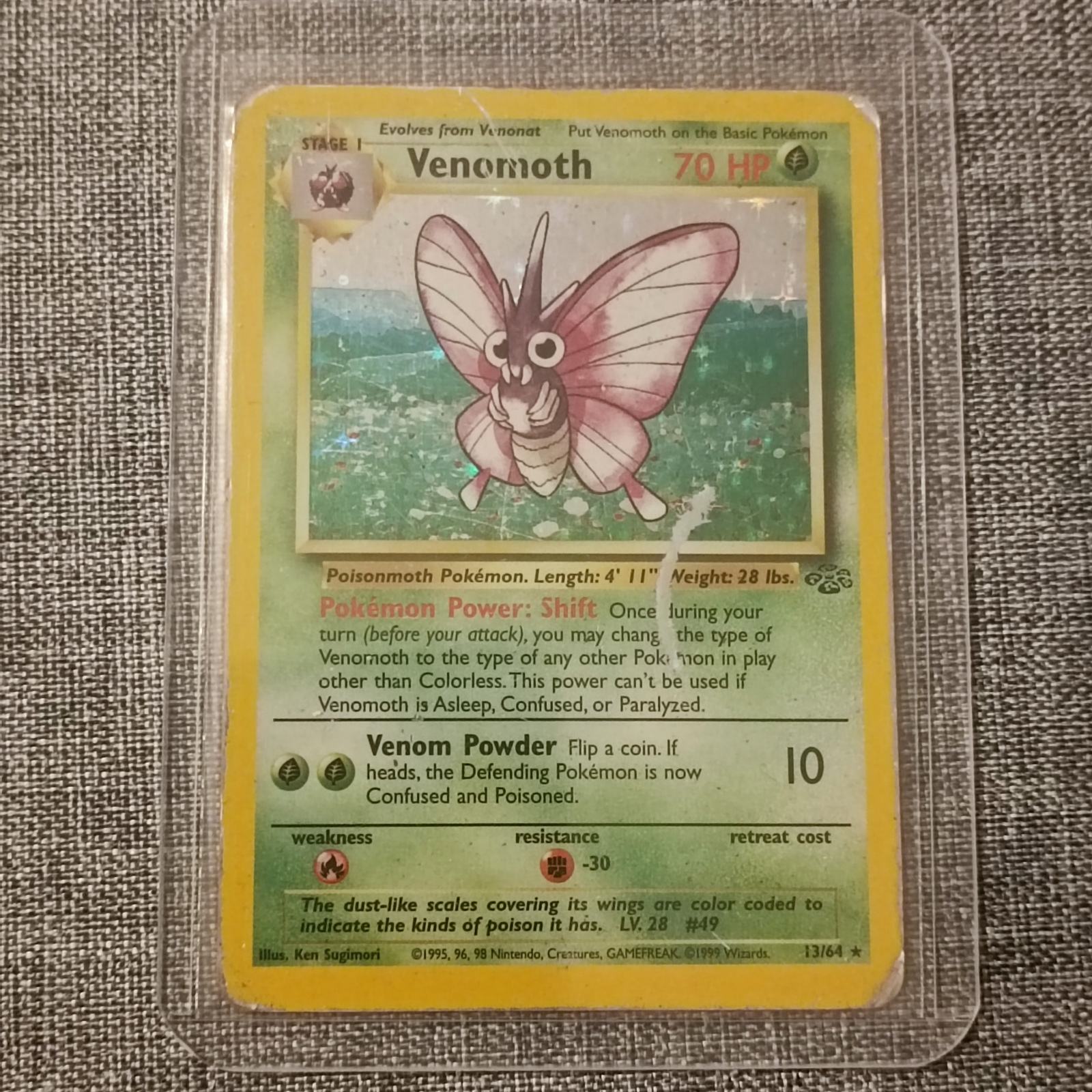 Pokemon karta: Venomoth (Jungle set, holo karta iz 1999. godine)