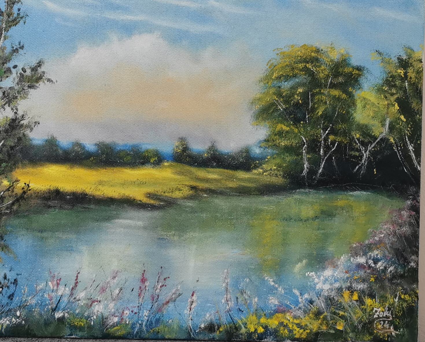 Jezero - Akril na platnu