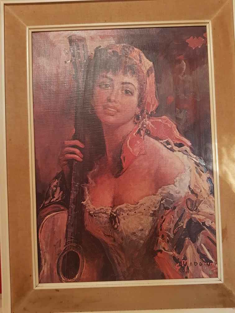 Umjetnička slika Ciganka s gitarom