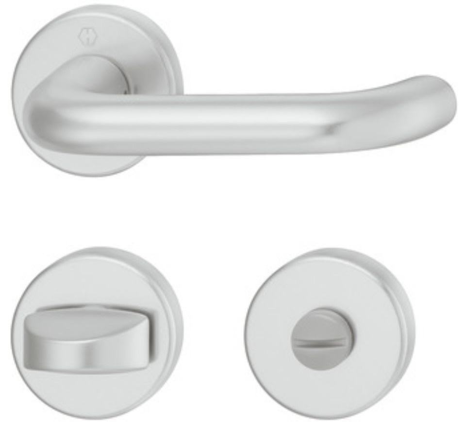 Yale Songo BB Poignée De Porte Avec Rosaces 51mm Set Complet Nickelé Mat