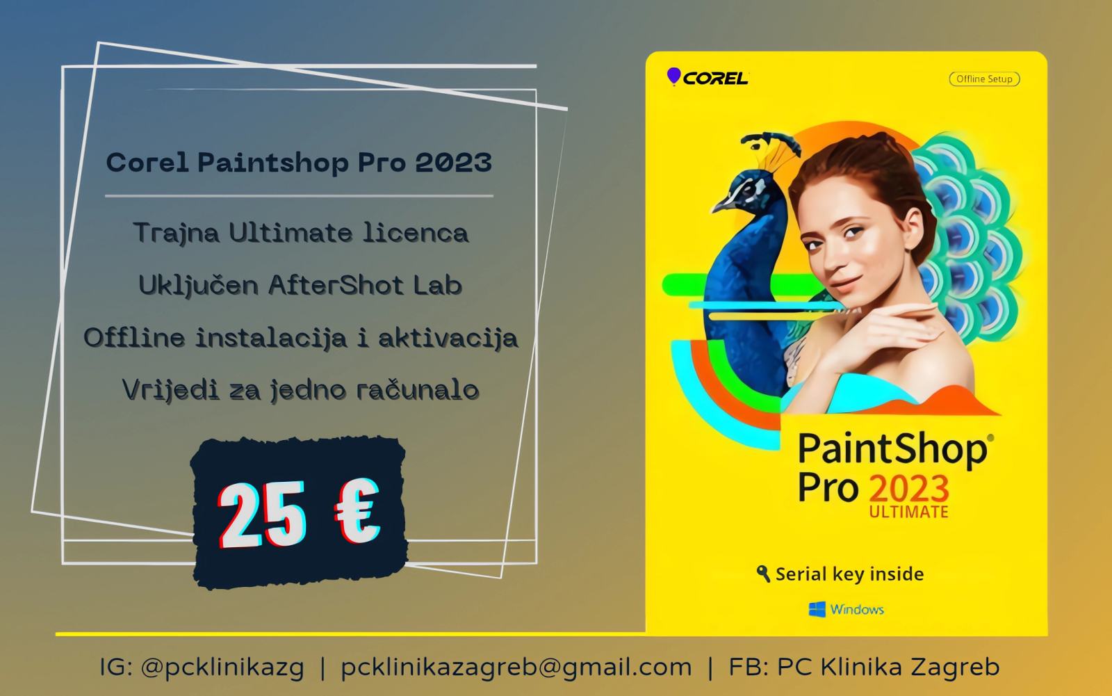 Corel PaintShop Pro 2023 Ultimate + AfterShot Lab | Trajna Licenca