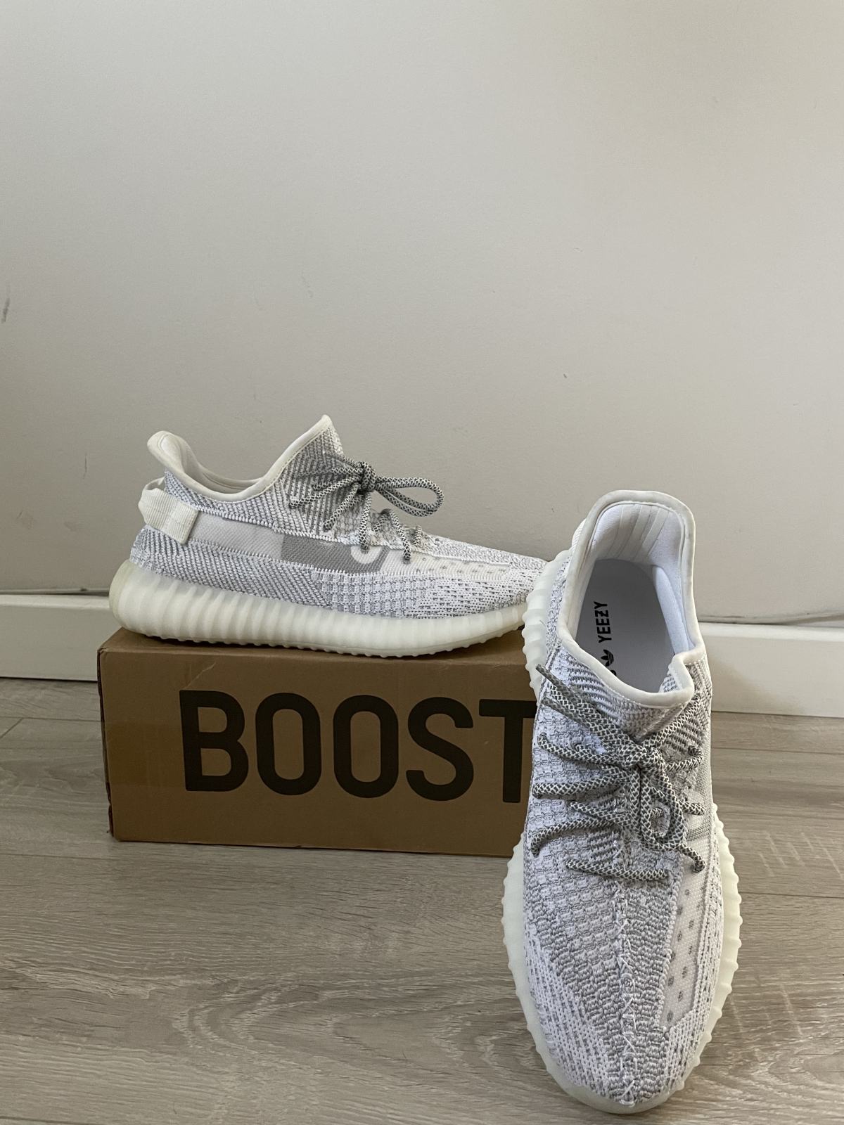 stockx yeezy 350 black reflective