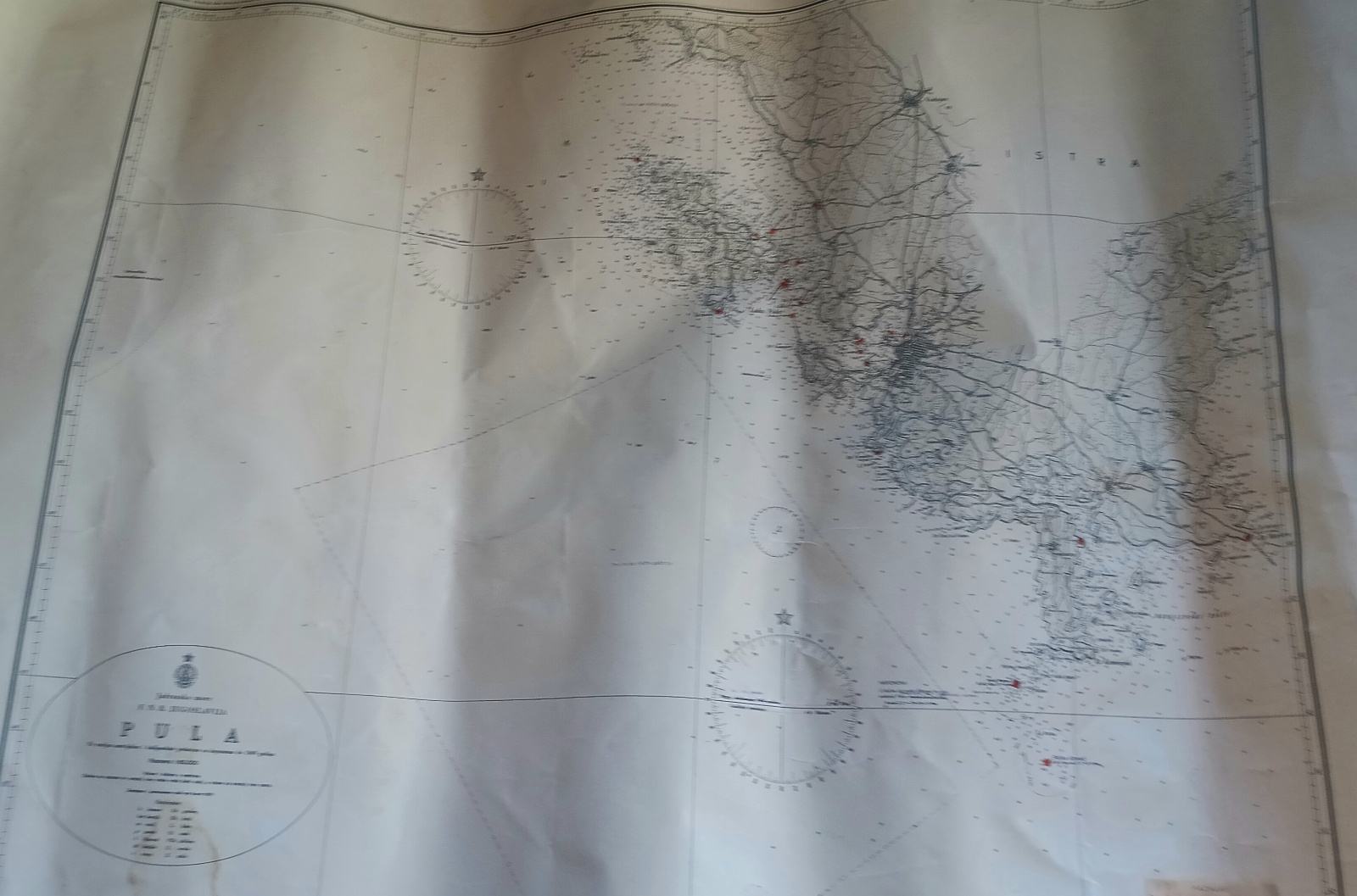 Mapa Pule Starine, Geografska karta Pule