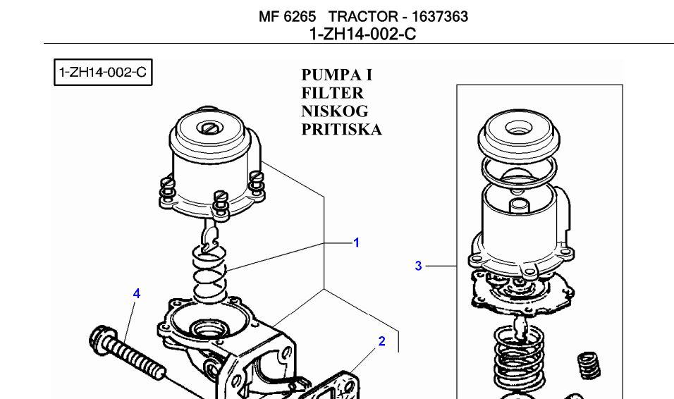 Massey Ferguson traktori katalog dijelova