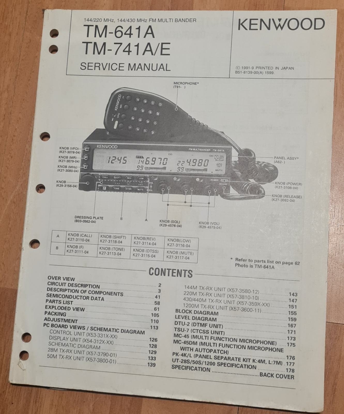 Layout Za641 kenwood service manual za TM-641 A