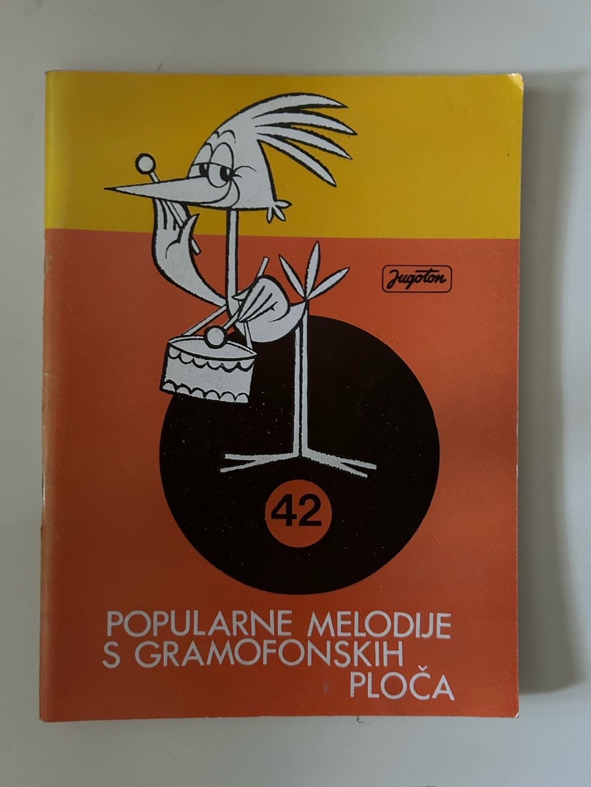 Popularne melodije s gramofonskih ploča , Jugoton 42, (note)