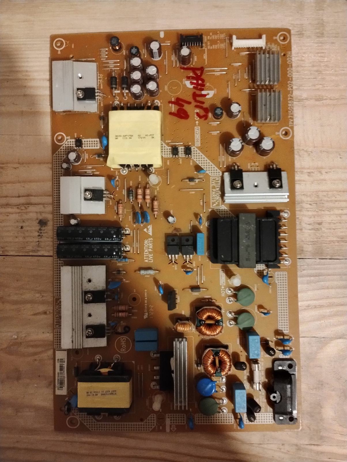 Scheda Alimentazione Per TV LCD Philips 50PUF6102/T3 – Compatibile 715G8672-P02-000-002H E P01