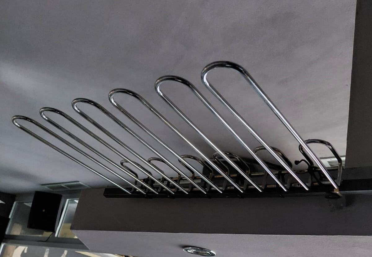 nosači za čaše, stropni, zidni, inox 2kom