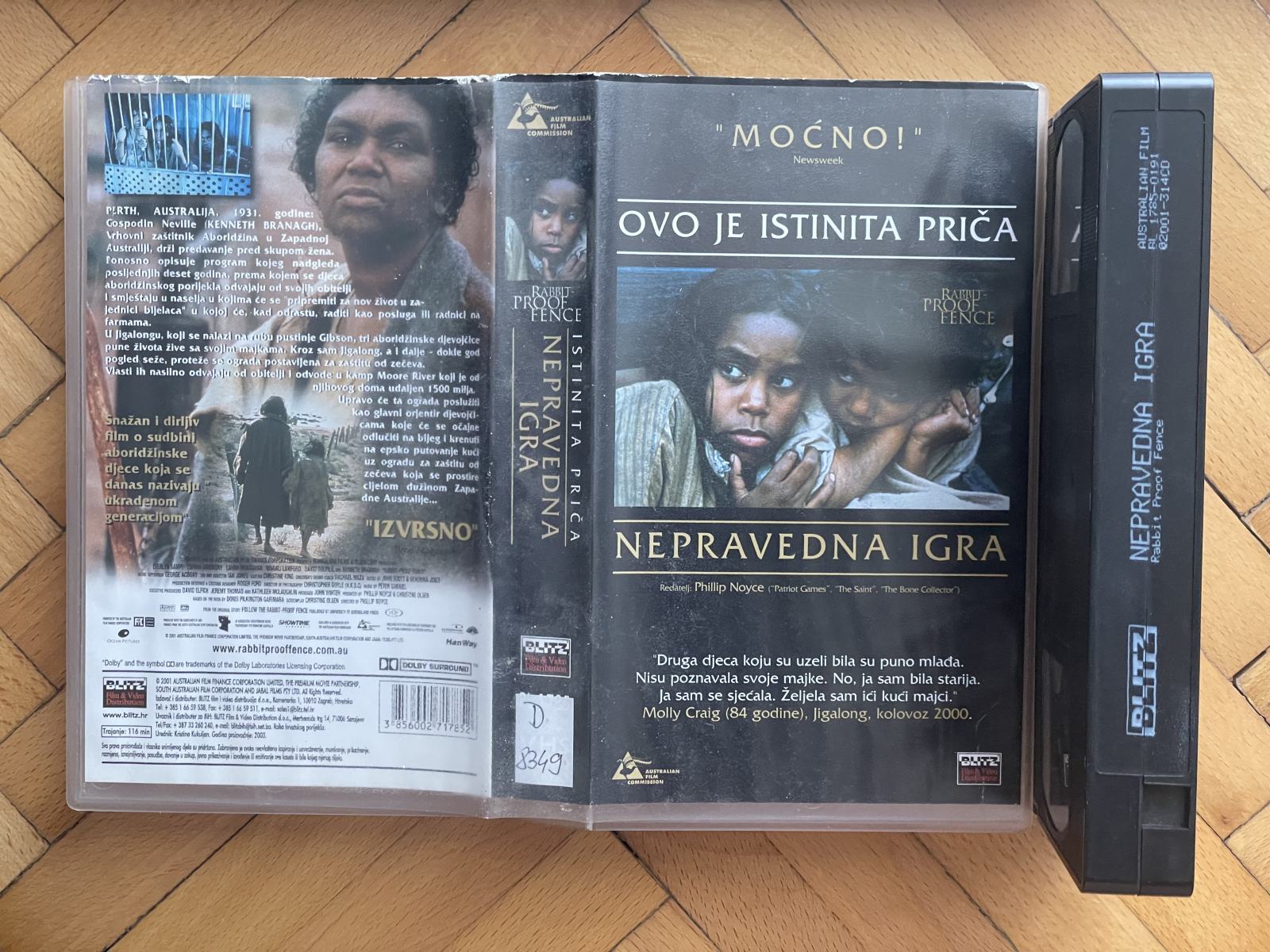 VHS Istinita priča Nepravedna igra = Rabbit Proof Fence (2001.)
