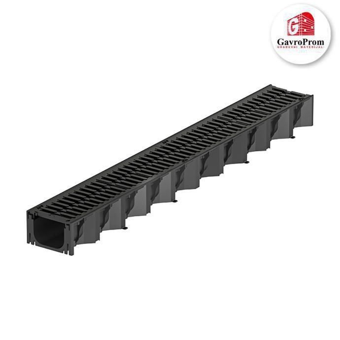 ACO SELF Hexaline 2.0 folyóka műanyag réskerettel fekete 1 m 319555 ACO SELF Hexaline 2.0 folyóka műanyag réskerettel fekete 1 m 319555
