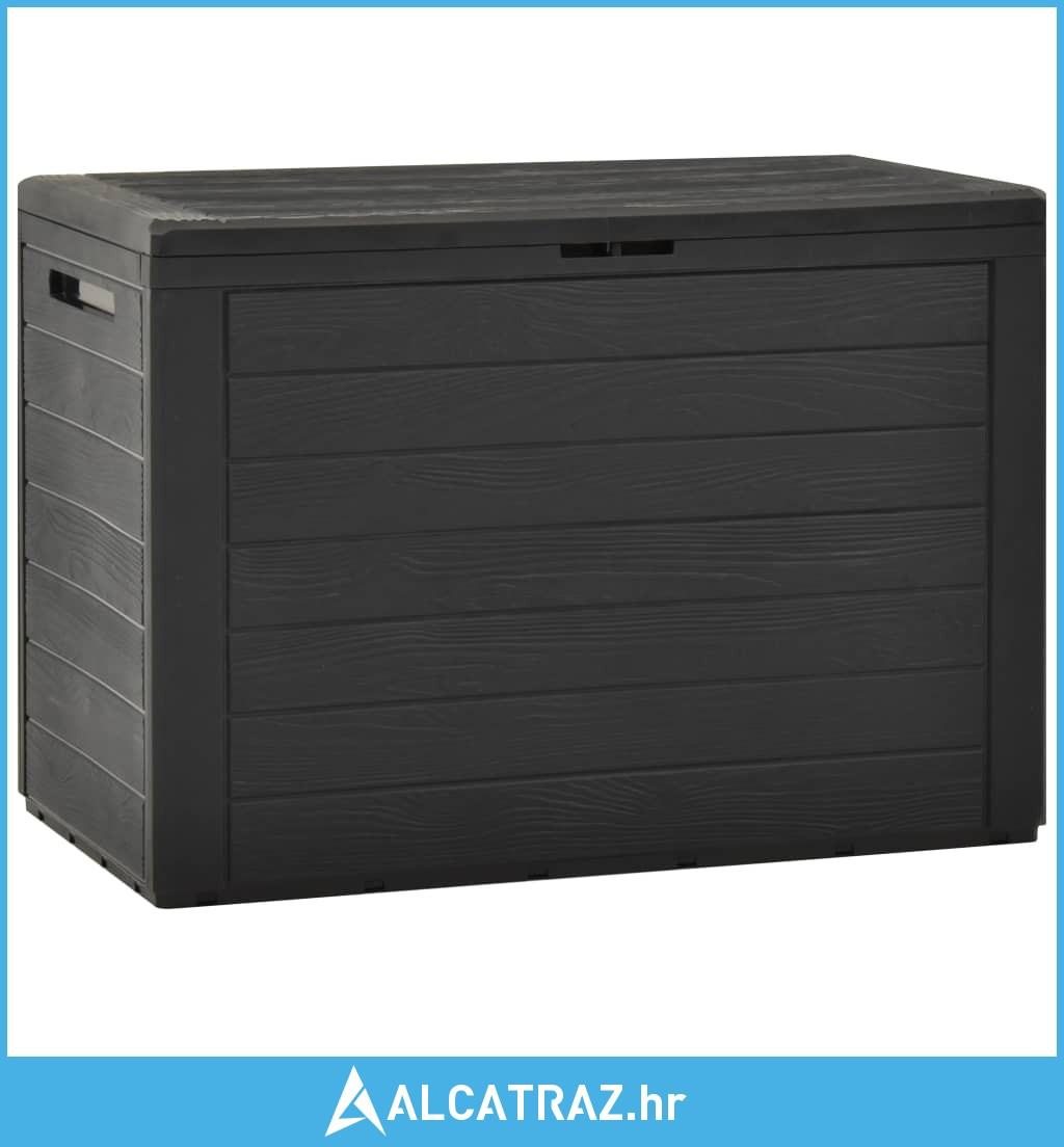 Coffre boîte meuble de jardin rangement 116 x 44 x 55 cm anthracite Coffre boîte meuble de jardin rangement 116 x 44 x 55 cm anthracite