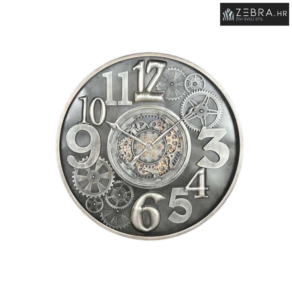 Zidni sat Home ESPRIT Srebrna Kristal Željezo Vintage 100 X 10 X 100 C